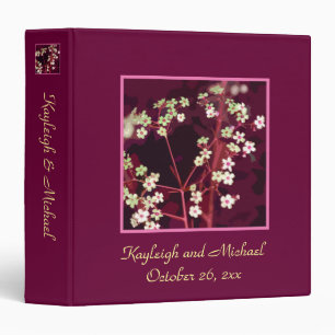 Rouge Floral Personalized Wedding Album Binders