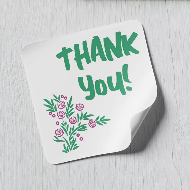 Rouge Floral Square Sticker (Creator Uploaded)