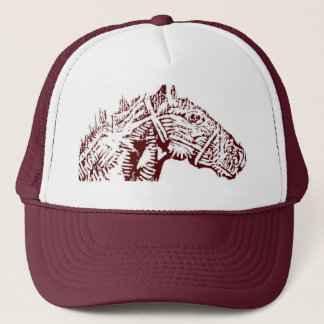 Rouge foncé 2 de casquette de camionneur