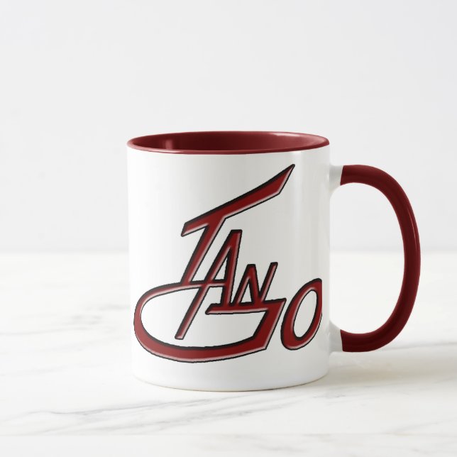 rouge foncé de logo de tasse (Droite)