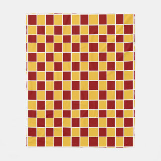 Rouge foncé et couverture Checkered d'ouatine d'or