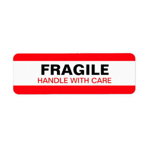 Rouge fragile d'étiquette de mise en garde