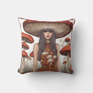 Rouge Fungirl Throw Pillow