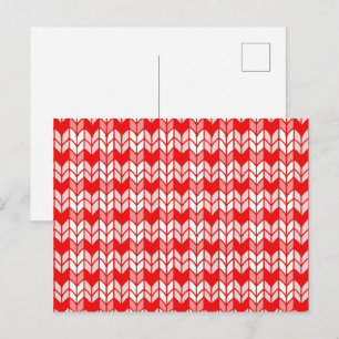 ROUGE GINGHAM TRICOT Carte postale / Horizontal