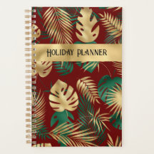 Rouge Gold et Green Holiday Planner