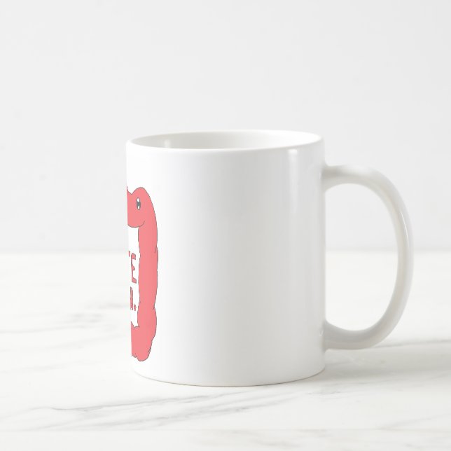 Rouge heureux de tasse de deux points (Droite)