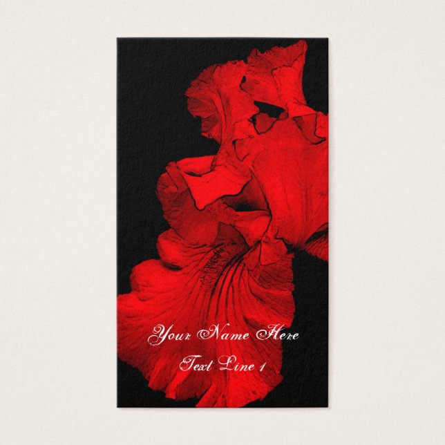 Rouge Hot Iris Flower Art (Devant)