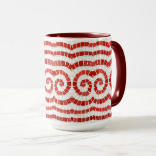 ROUGE IONIC MOSAIC Tall Maroon Combo Mug