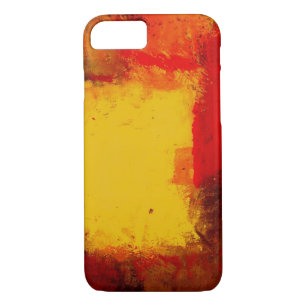 Rouge Jaune Abstrait iPhone 7 Coque