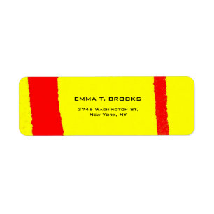 Rouge Jaune Élégant Moderne Plaine Minimaliste