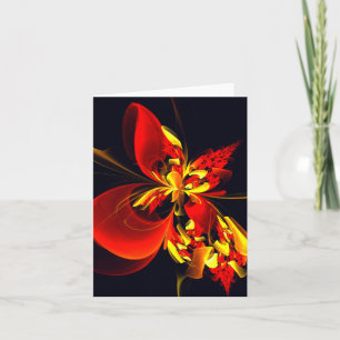 Rouge Jaune Floral Moderne Résumé Modèle Art #10