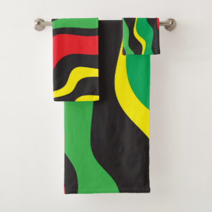 Rouge Jaune Vert Noir Vague Rasta