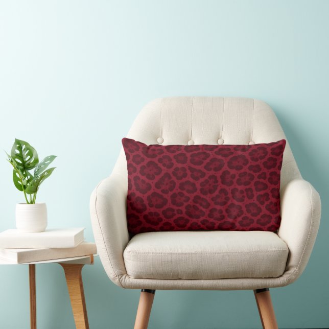 Rouge Leopard Lumbar Pillow (Chair)