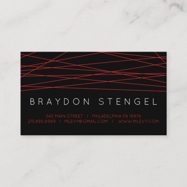 ROUGE LINES Carte de visite professionnel (Devant)