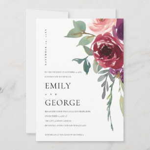 ROUGE MARSALA ROSE FLORAL NOUS AVONS LIÉ LA CARTE 