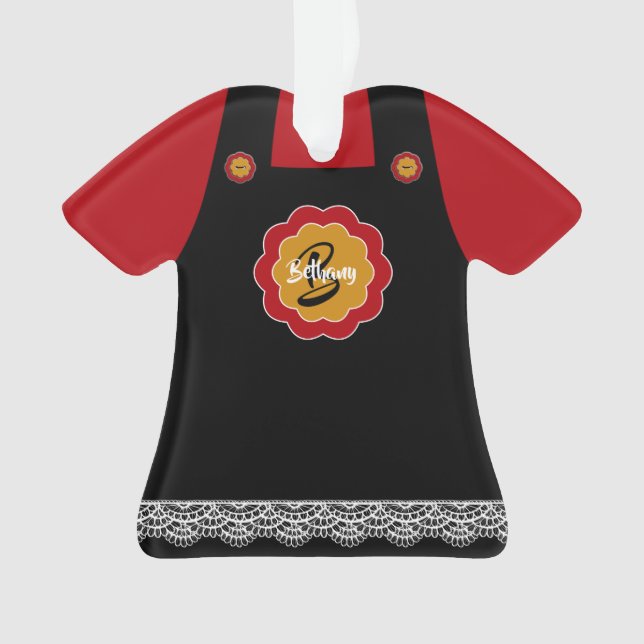 Rouge mignon Avec Gris PinaForme Dentelle Fin Noël (devant)