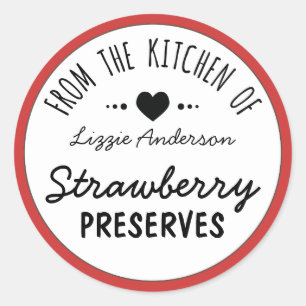 Rouge moderne de la cuisine du Étiquette