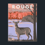 Rouge National Urban Park Canada Travel Vintage Postcard<br><div class="desc">Rouge National Urban Park vector art design. The Park is centred around the Rouge River and its tributaries in the Greater Toronto Area.</div>