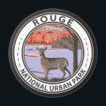 Rouge National Urban Park Canada Vintage Badge Magnet<br><div class="desc">Rouge National Urban Park vector art design. The Park is centred around the Rouge River and its tributaries in the Greater Toronto Area.</div>