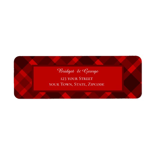rouge noir écossais celtique tartan mariage motif (Devant)