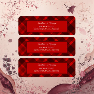 rouge noir écossais celtique tartan mariage motif