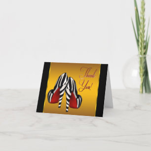 Rouge Noir Jaune Or Zèbre Haut talons Merci