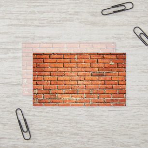 Rouge Orange Petit Mur de brique Carte de visite u