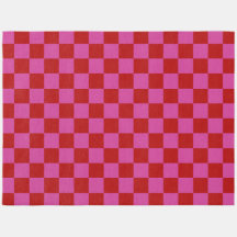 Rouge + Pink Check À damiers Motif de tableau de b