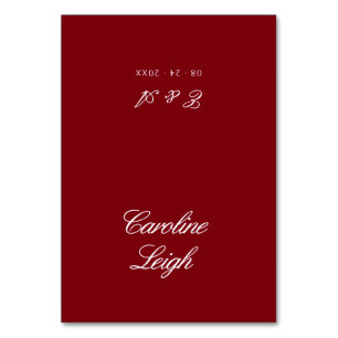 Rouge Red Old Money Wedding Place Card