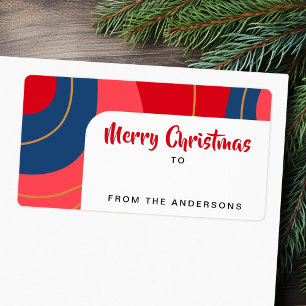 Rouge rose bleu foncé rétro Noël à partir du cadea