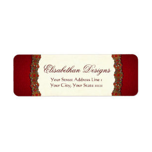Rouge rouge de Tudor de bijou élisabéthain de