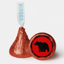 Rouge rouge ours noir rustique plaid