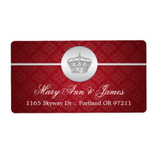 Rouge royal de couronne d'adresse élégante de