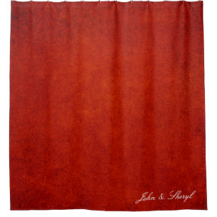 Rouge rustique Grunge Texture Douche rideau