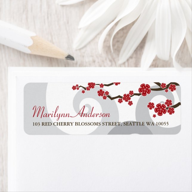 Rouge Sakura Fleurs cerisiers fleurs Mariage (En situation)