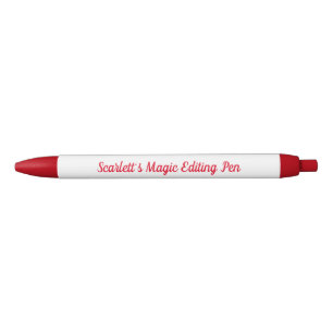 Rouge Stylo cadeau de l'auteur, personnalisable, Script 