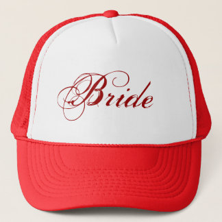Rouge thème simple casquette de mariée