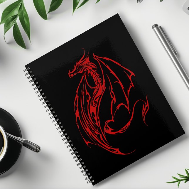Rouge Tribal Dragon Noir (Créateur téléchargé)