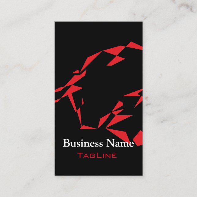 Rouge TribeBull sur Carte de visite noir (Devant)