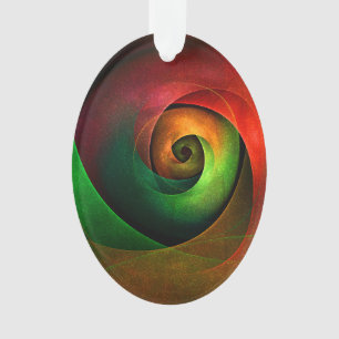 Rouge Vert Floral Moderne Art Abstrait Motif #21