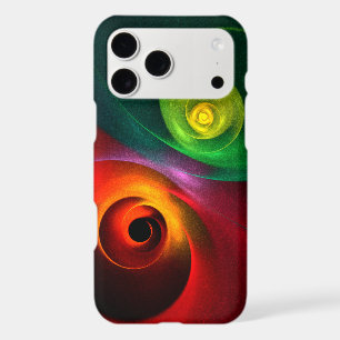 Rouge Vert Yin Yang Moderne Motif d'Art Abstrait #
