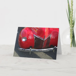 Rouge Vintage des années 1930 auto sur une carte p