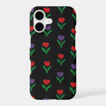 Rouge, Violet & Fleurs Noir Vert 
