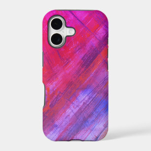 Rouge + Violet + Traits de couleur bleue sur iPhon
