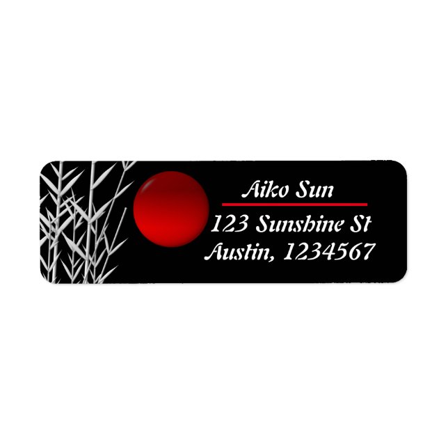 Rouge Zen Cercle rouge symbole soleil, personnalis (Devant)