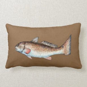 Rougets communs sur le coussin Brown