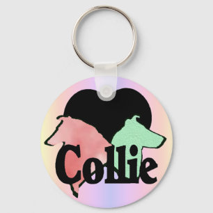 Rough and Smooth Collie Lovers Keychain