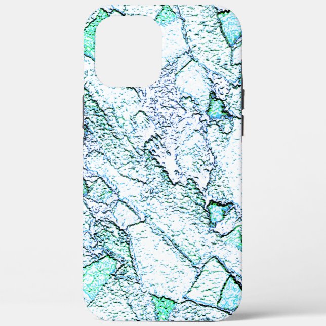 Rough as stone, in a mixture of cyan and mint Case-Mate iPhone case (Back)