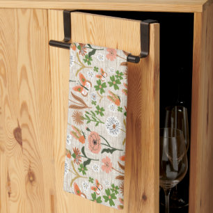 Rough Bamboo Floral Daisy Shamrocks Farmhouse Kitchen Towel