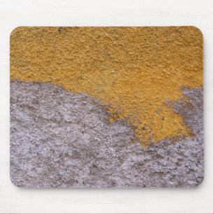 Rough Beton Grey Yellow Construction Wall Mouse Pad